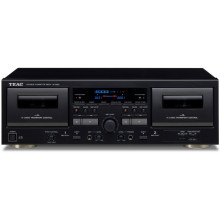 Teac W-1200-B Double Cassette Deck - black