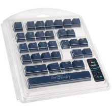 Ducky Rubber Keycap Set, 31 Tasten, gummiert - dark blue