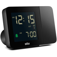 Braun digital RC Projecton Alarm Clock - black