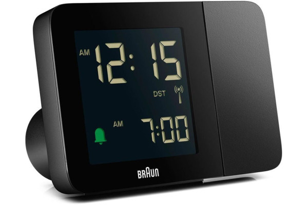 Braun digital RC Projecton Alarm Clock - black