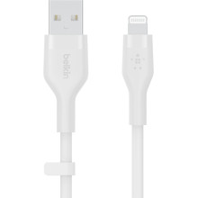 Belkin Boost Charge Flex USB-A to Lightning Cable, 1m - white