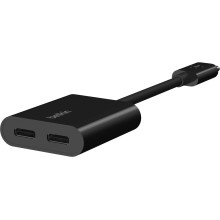 Belkin Rockstar CONNECT USB-C Audio + Charge Adapter - black