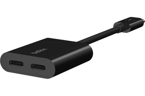 Belkin Rockstar CONNECT USB-C Audio + Charge Adapter - black