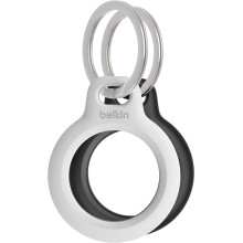 Belkin Secure Holder for Apple AirTag with Keyring 2-Pack - black and white