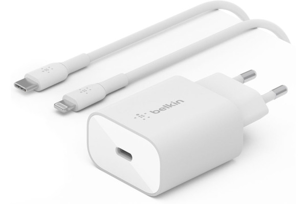 Belkin Boost Charge USB-C Charger [25W] incl. Lightning cable 1m - white