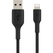 Belkin Boost Charge Braided Lightning to USB-A Cable 15cm - black